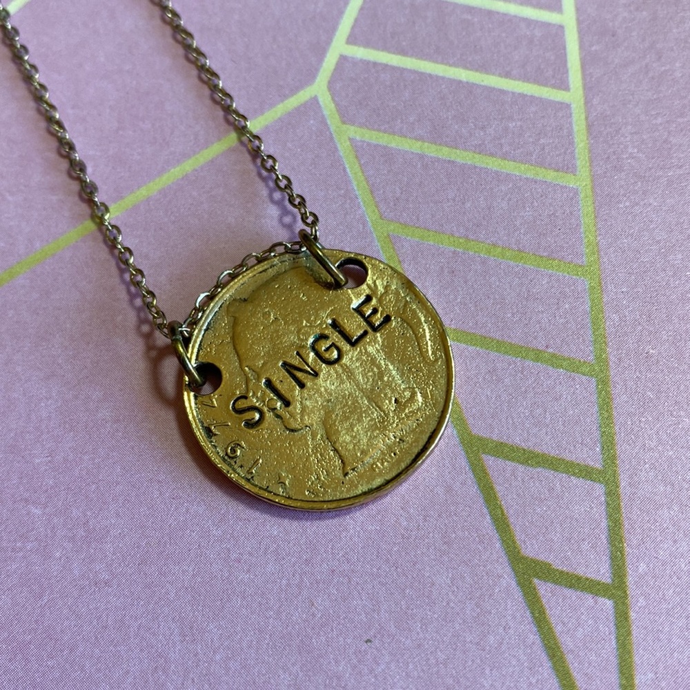 Alisa Michelle Single Taken Coin Necklace